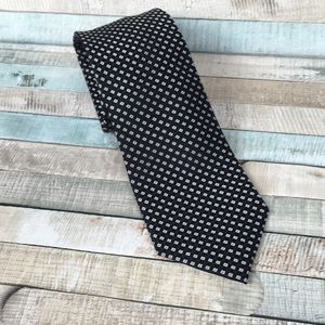 Tommy Black with Blue Square Tie